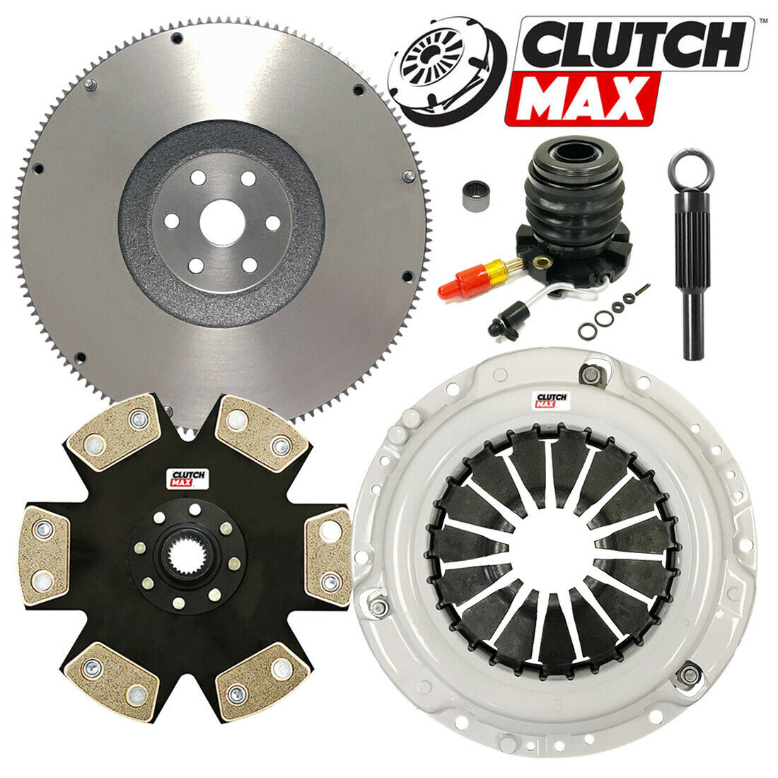 CLUTCHMAX STAGE 4 CLUTCH KIT & FLYWHEEL WITH SLAVE CYLINDER BUNDLE SET [CM07141HDDWS+FW167760-ST4]