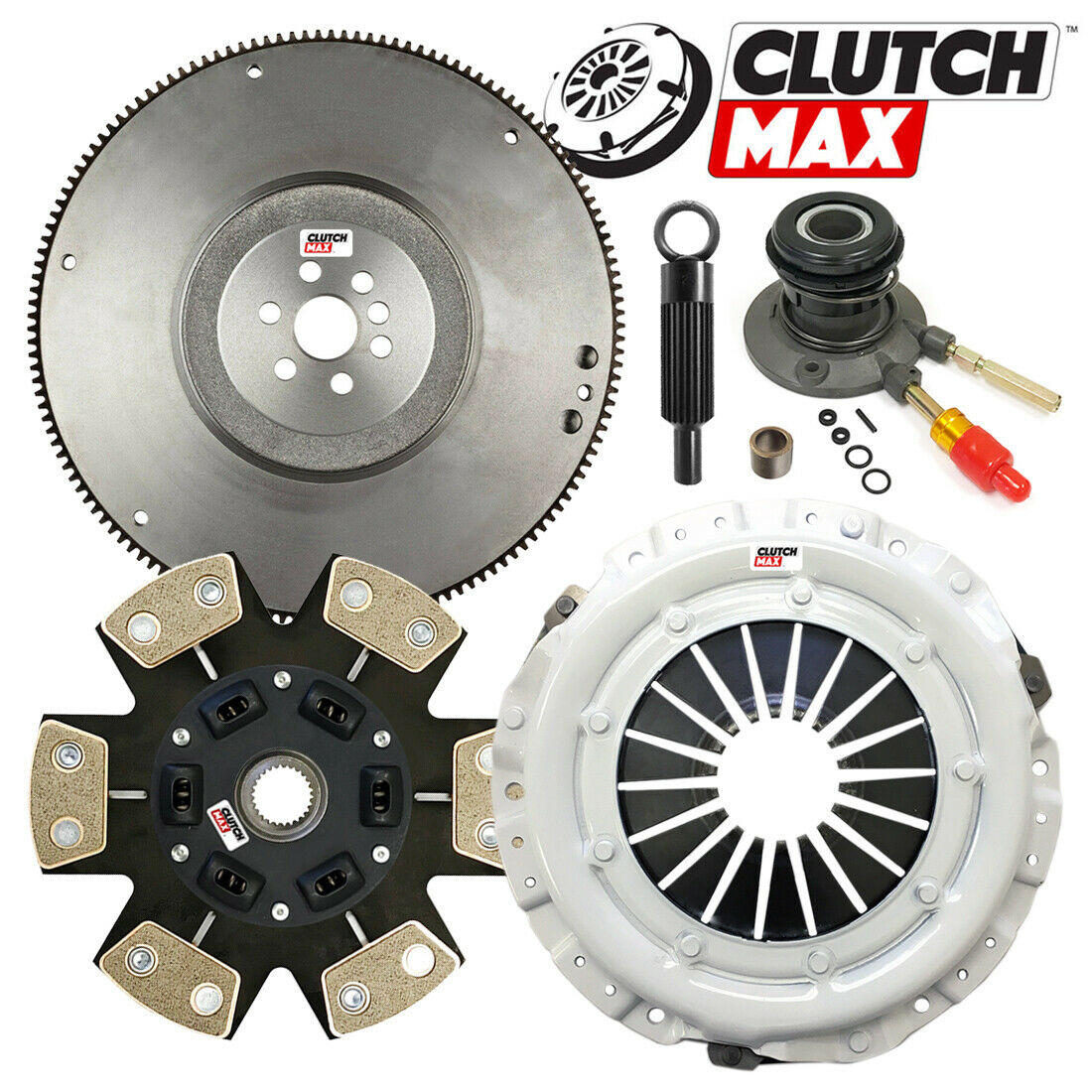 CLUTCHMAX  STAGE 3 CLUTCH KIT & FLYWHEEL WITH SLAVE CYLINDER BUNDLE SET [CM04155HDWS-FW167500-ST3]